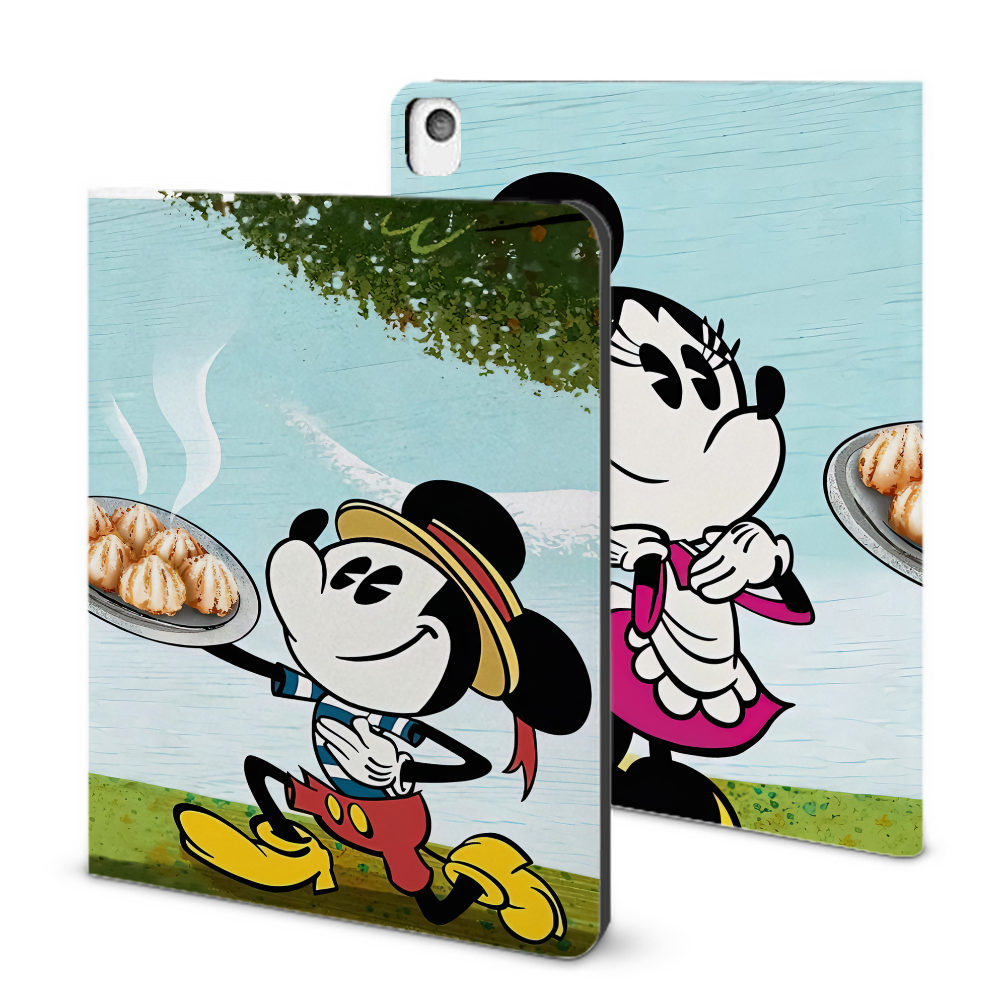 （画像用） ミッキーマウス Mickey Mouse IPadケース ペンホルダー付き ブックスタイルデザイン